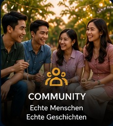 KI-generierte Community-Szene