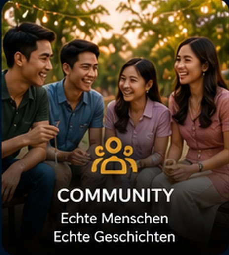 KI-generierte Community-Szene