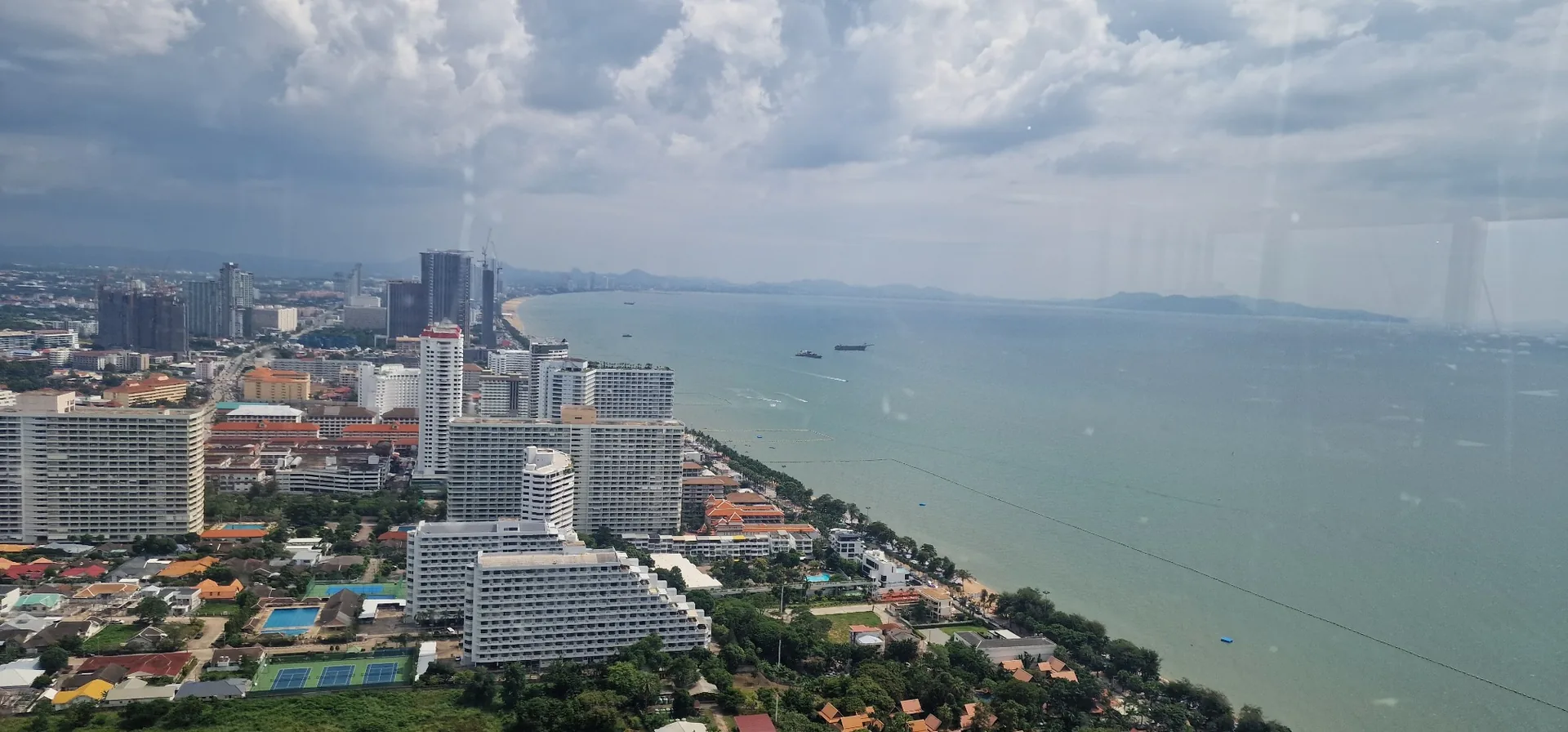 View across Pattaya and the coast